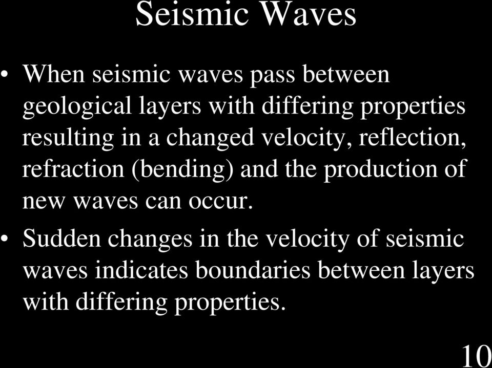 (bending) and the production of new waves can occur.