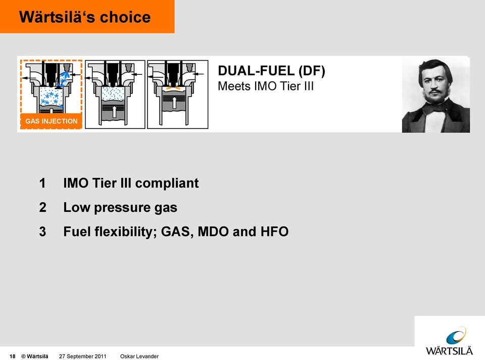 compliant 2 Low pressure gas 3 Fuel flexibility;