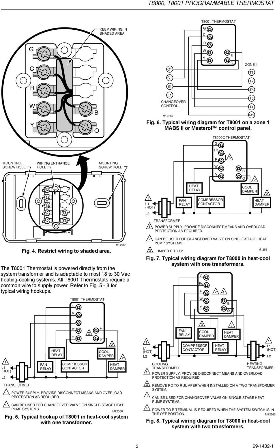 White-Rodgers 1F82-261 Heat Pump Thermostat Wiring Diagram from docplayer.net