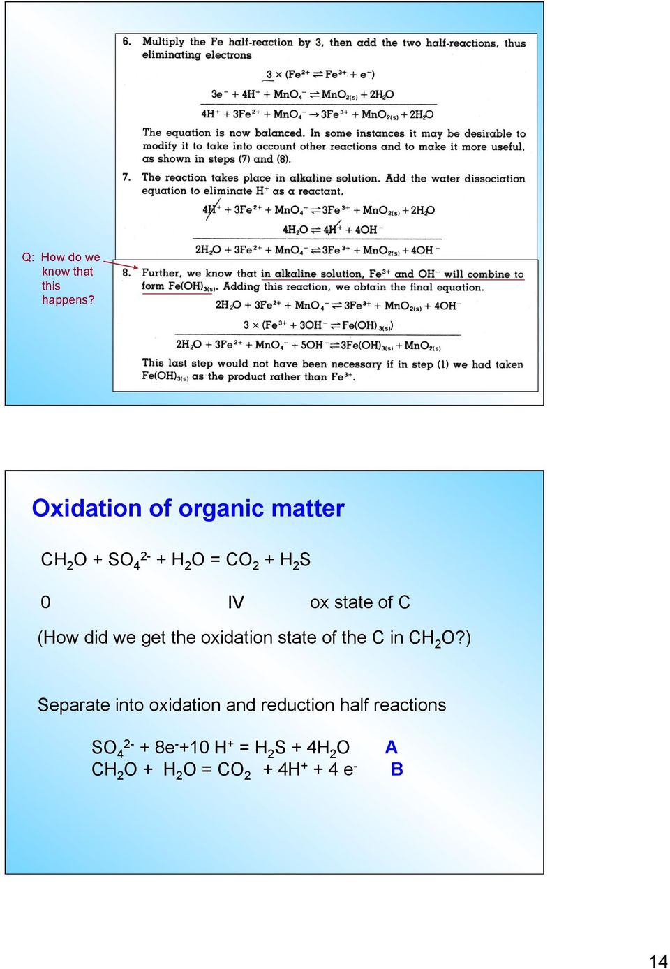 state of C (How did we get the oxidation state of the C in CH 2 O?