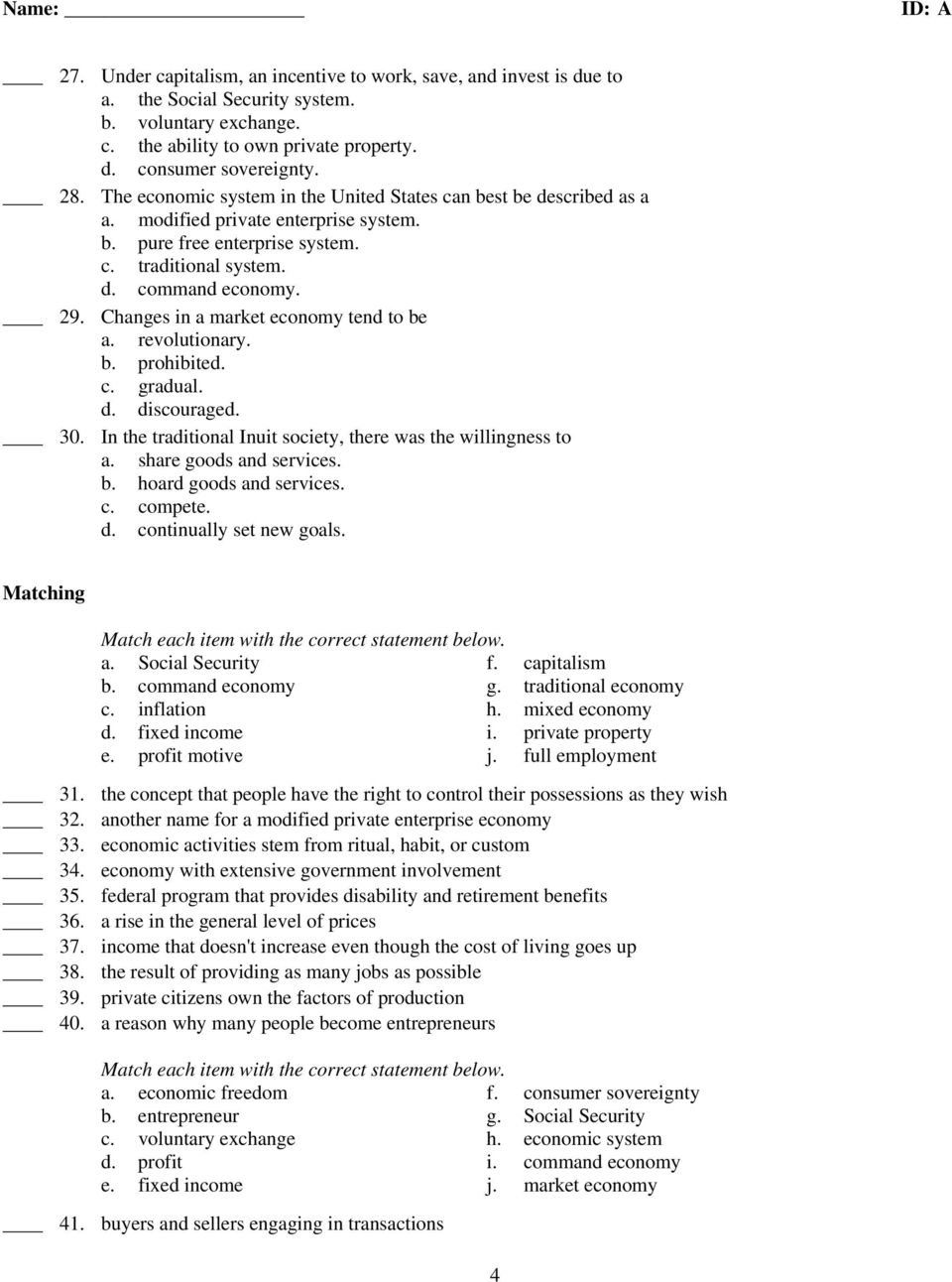 chapter 21 economic systems and decision making Within Economic Systems Worksheet Pdf