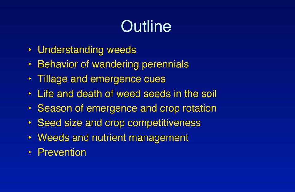 Life and death of weed seeds in the soil!