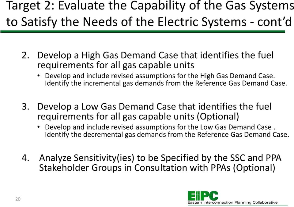 Identify the incremental gas demands from the Reference Gas Demand Case. 3.