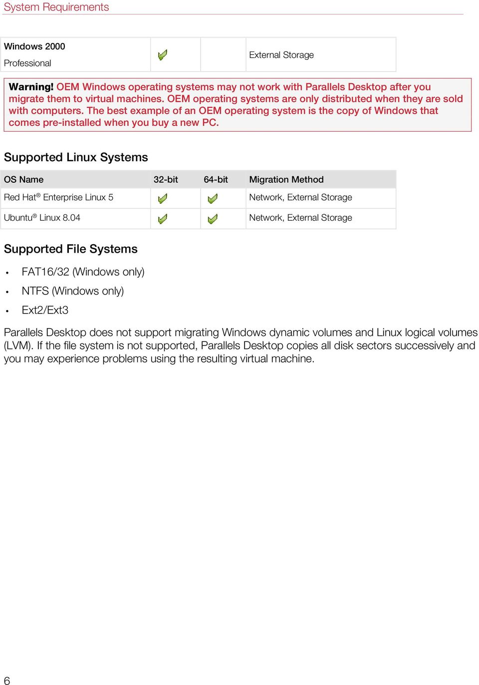 Supported Linux Systems OS Name 32-bit 64-bit Migration Method Red Hat Enterprise Linux 5 Ubuntu Linux 8.