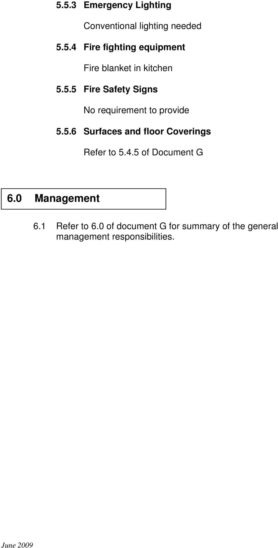 0 Management 6.1 Refer to 6.
