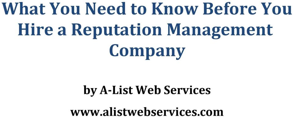 Management Company by A-List