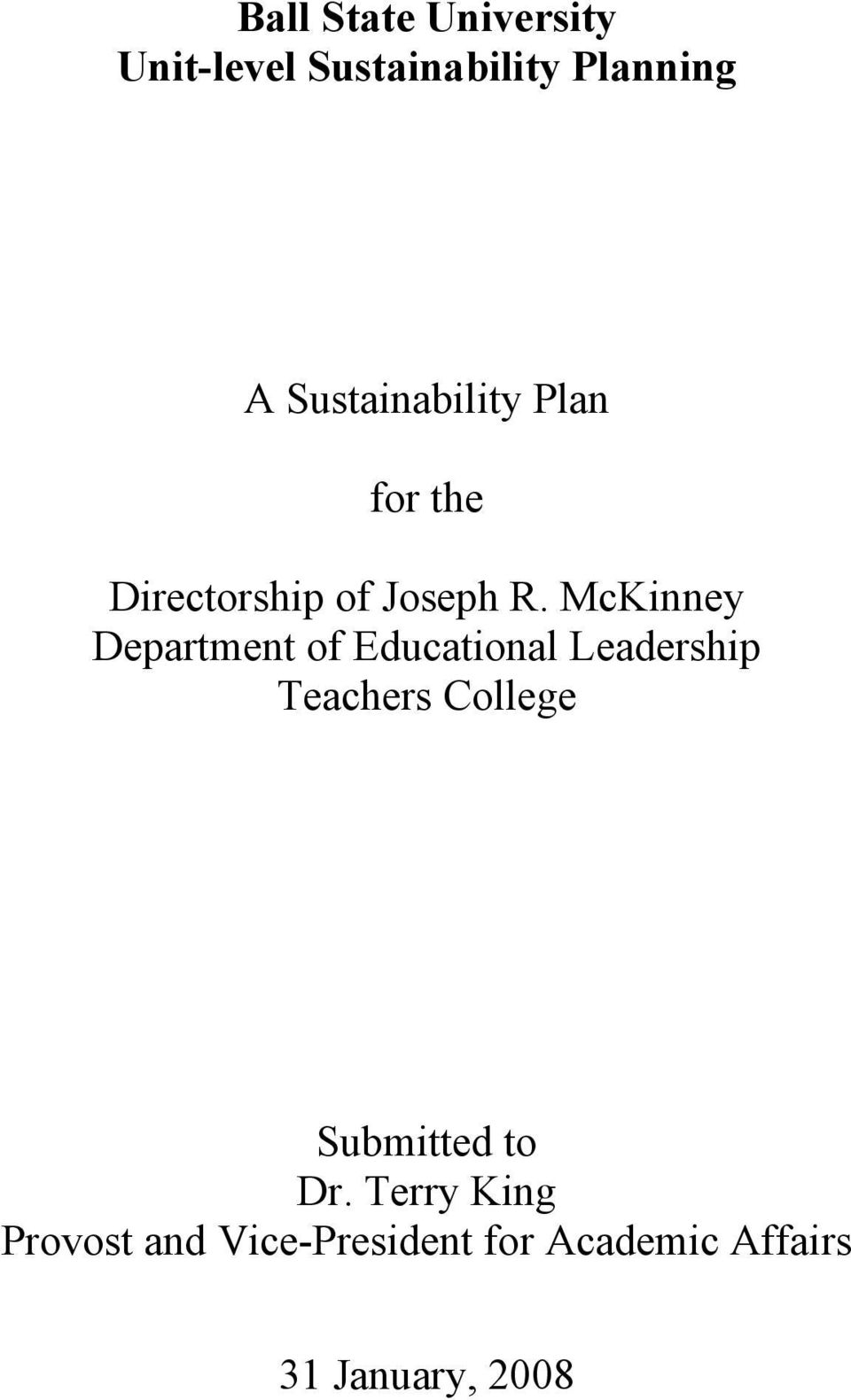 McKinney Department of Educational Leadership Teachers College