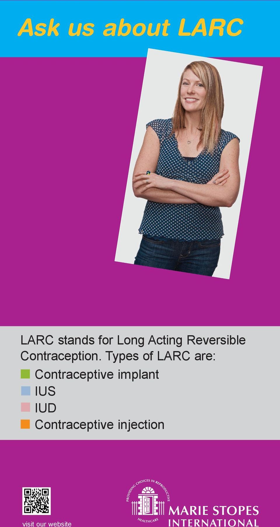 Types of LARC are: Contraceptive implant