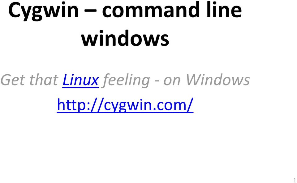 Linux feeling - on