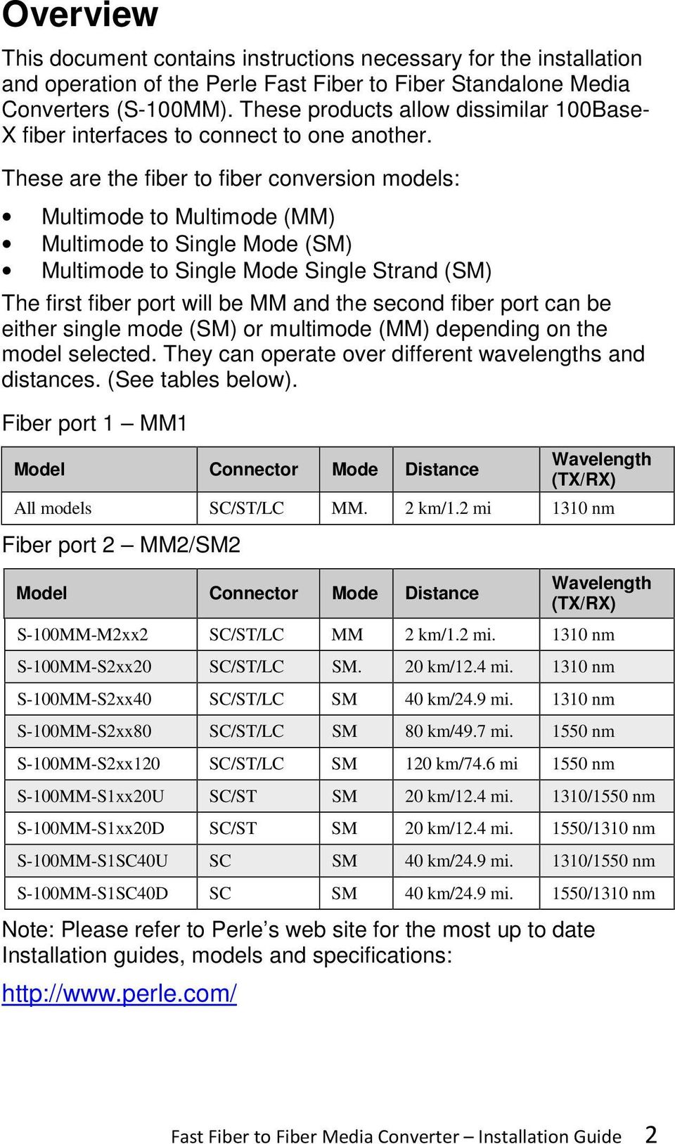 These are the fiber to fiber conversion models: Multimode to Multimode (MM) Multimode to Single () Multimode to Single Single Strand () The first fiber port will be MM and the second fiber port can
