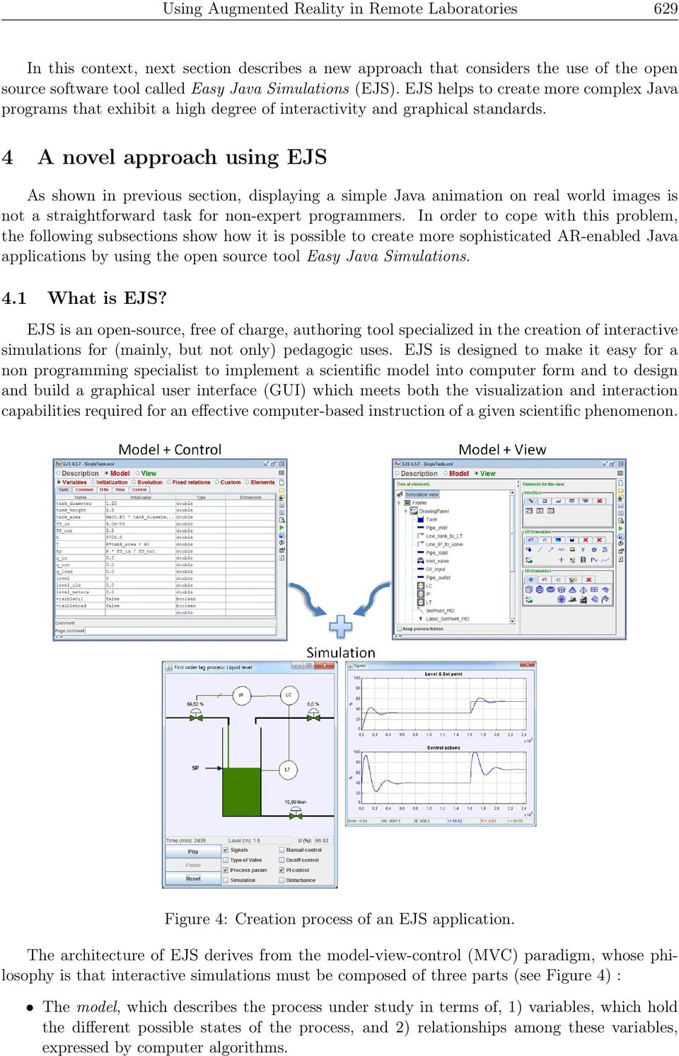 4 A novel approach using EJS As shown in previous section, displaying a simple Java animation on real world images is not a straightforward task for non-expert programmers.