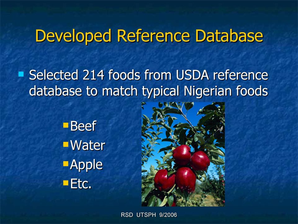 reference database to match