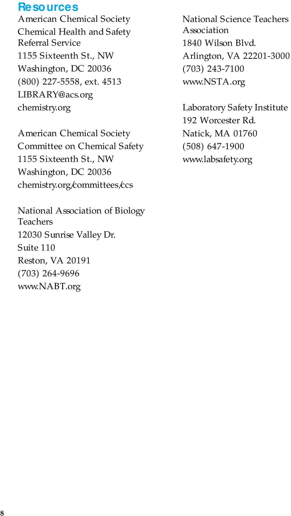 org/committees/ccs National Science Teachers Association 1840 Wilson Blvd. Arlington, VA 22201-3000 (703) 243-7100 www.nsta.