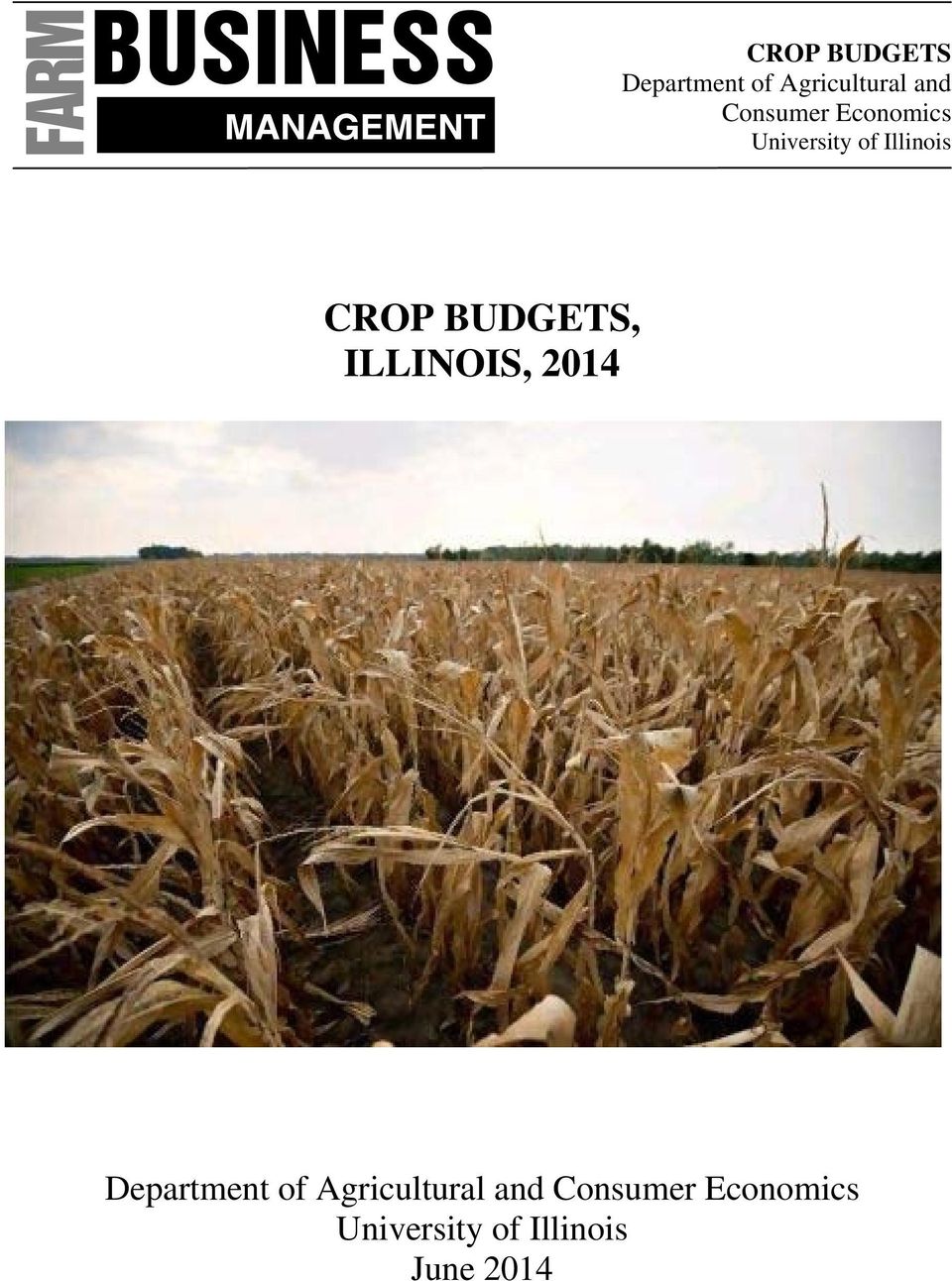 BUDGETS, ILLINOIS, 2014 Department of