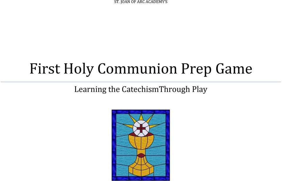 Communion Prep Game