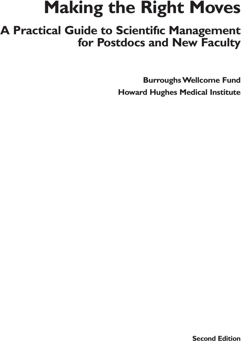 New Faculty Burroughs Wellcome Fund