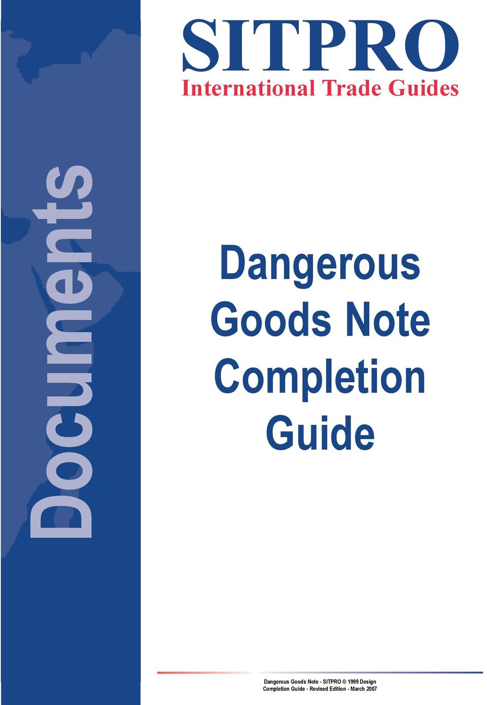 SITPRO. International Trade Guides. Documents. Dangerous Goods Intended For Dangerous Goods Note Template Word