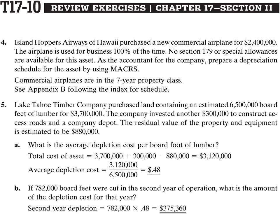 Commercial airplanes are in the 7-year property class. See Appendix B following the index for schedule.