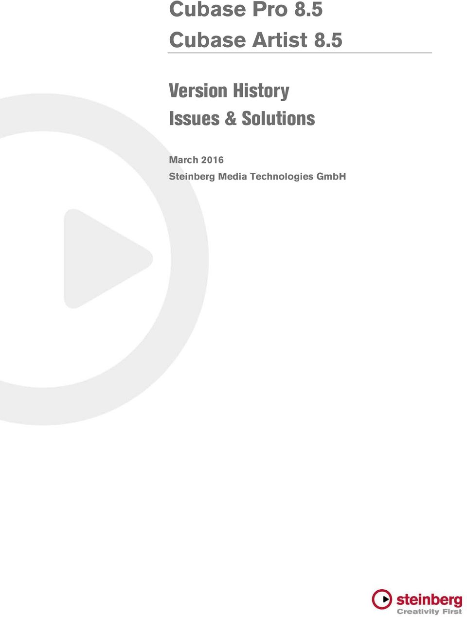 5 Version History Issues &