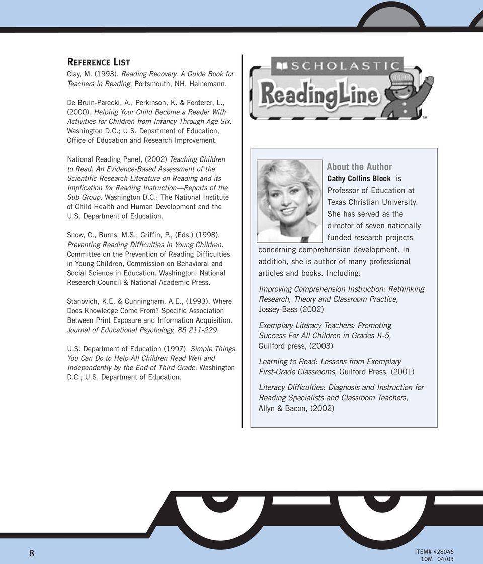 National Reading Panel, (2002) Teaching Children to Read: An Evidence-Based Assessment of the Scientific Research Literature on Reading and its Implication for Reading Instruction Reports of the Sub