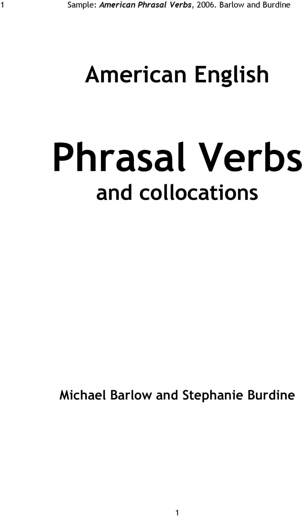 English Phrasal Verbs and