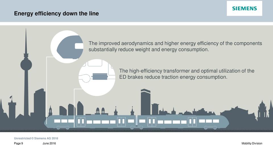 weight and energy consumption.