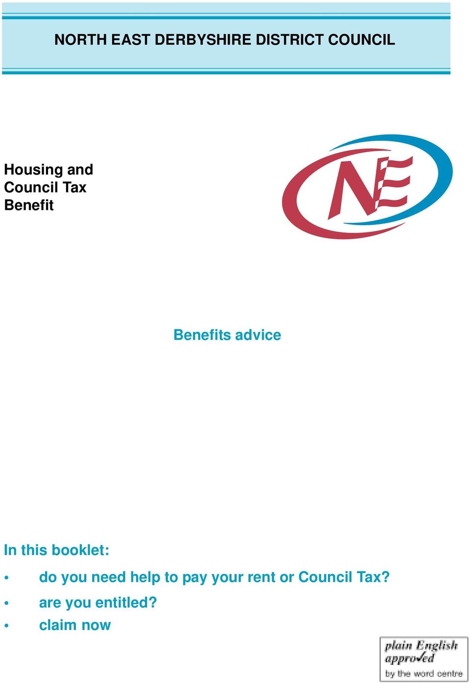 booklet: do you need help to pay your rent or