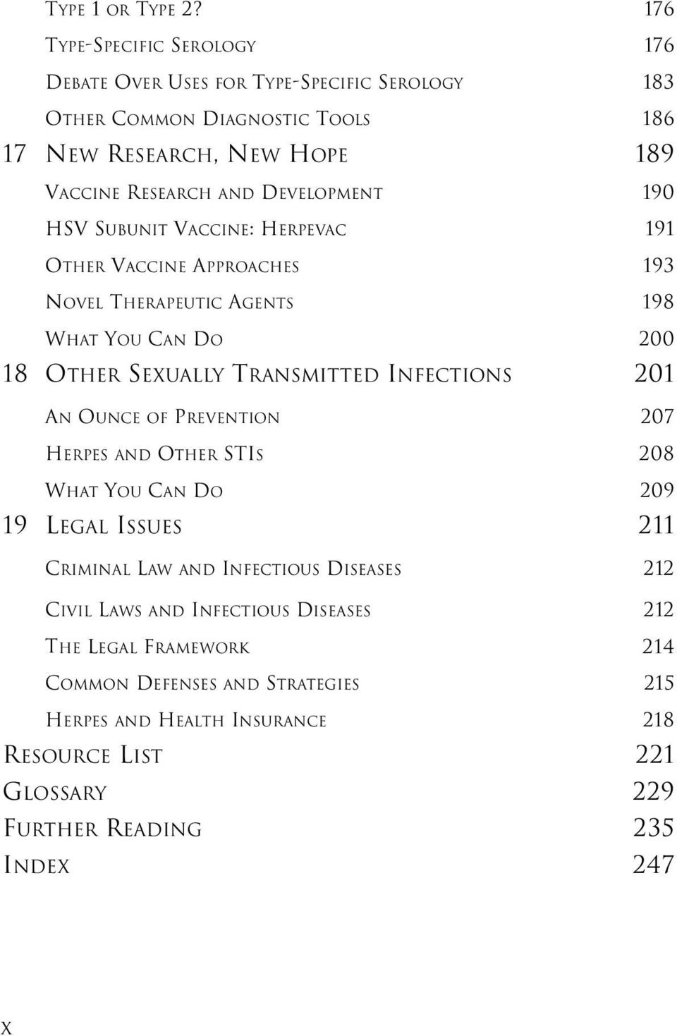 Development 190 HSV Subunit Vaccine: Herpevac 191 Other Vaccine Approaches 193 Novel Therapeutic Agents 198 What You Can Do 200 18 Other Sexually Transmitted Infections
