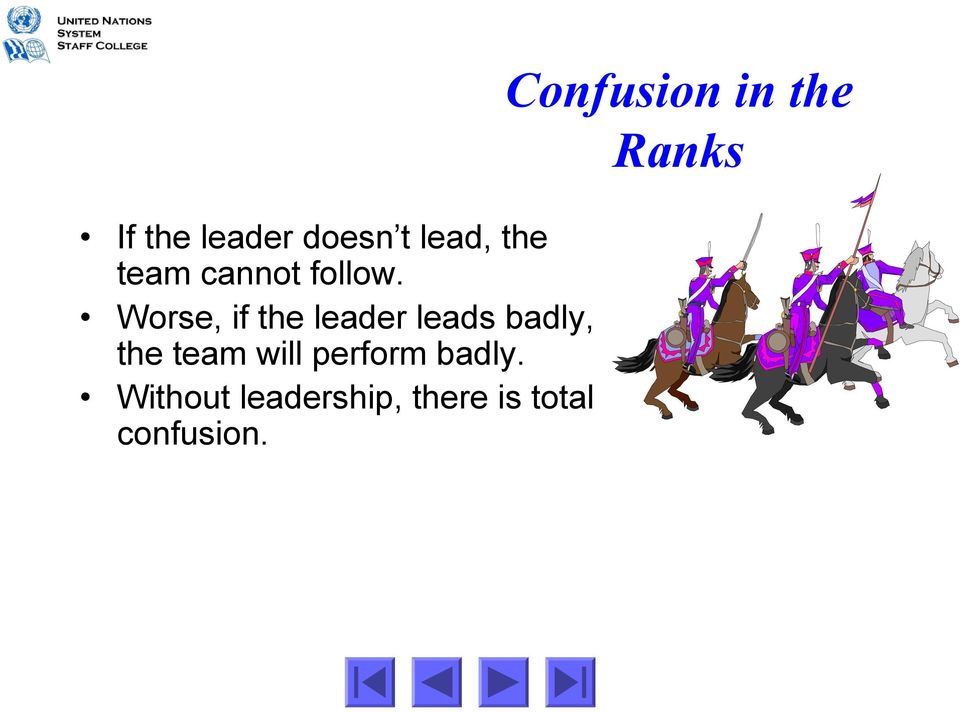 Worse, if the leader leads badly, the team