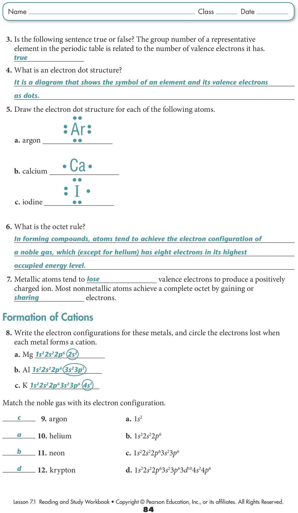 Ionic and Metallic Bonding - PDF Free Download For Valence Electrons Worksheet Answers