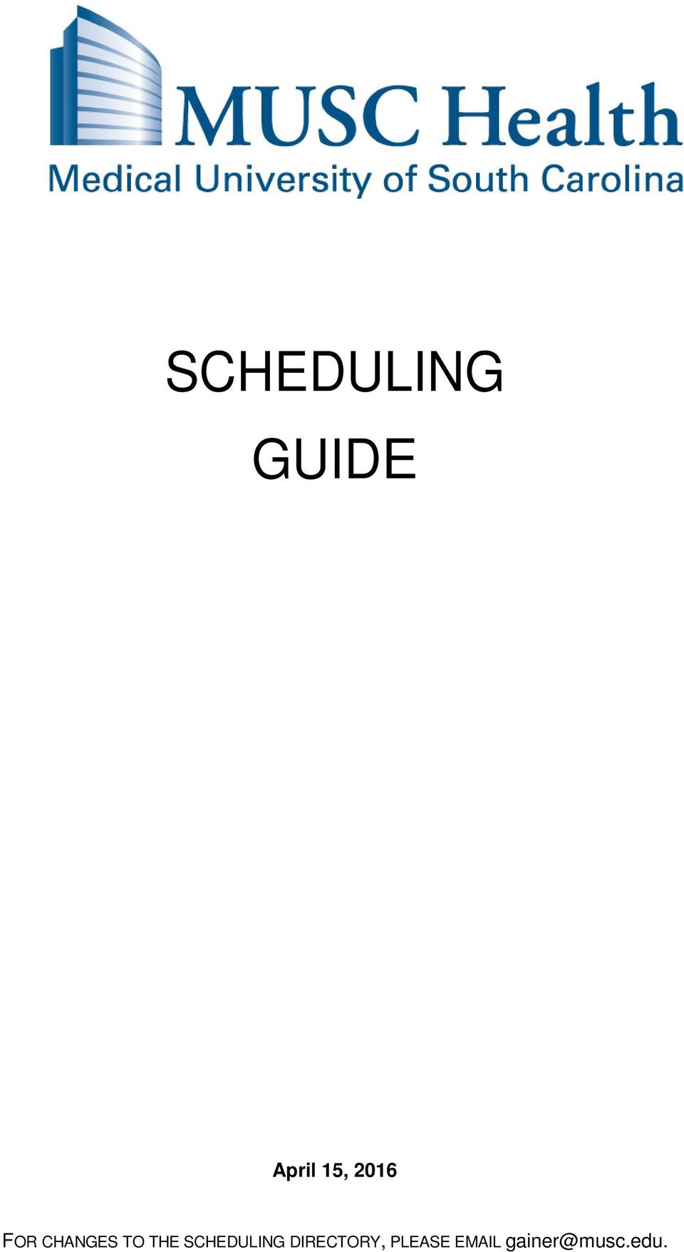 THE SCHEDULING DIRECTORY,