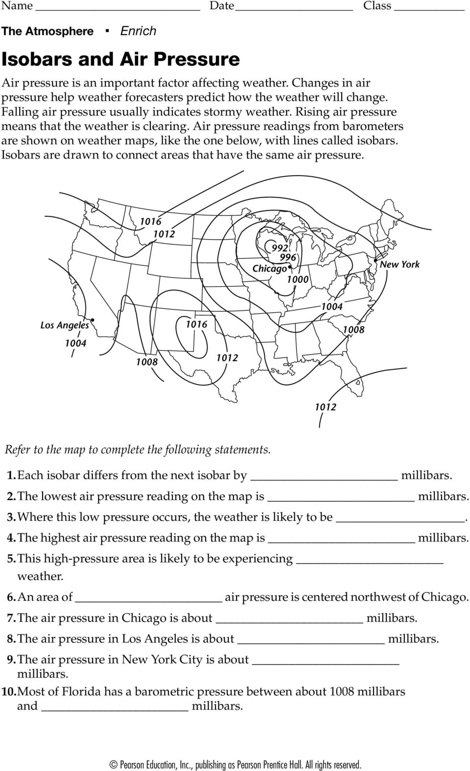 Name Date Class As You Read About The Properties Of Air Fill In The Detail Boxes That Explain The Main Idea In The Graphic Organizer Below Pdf Free Download