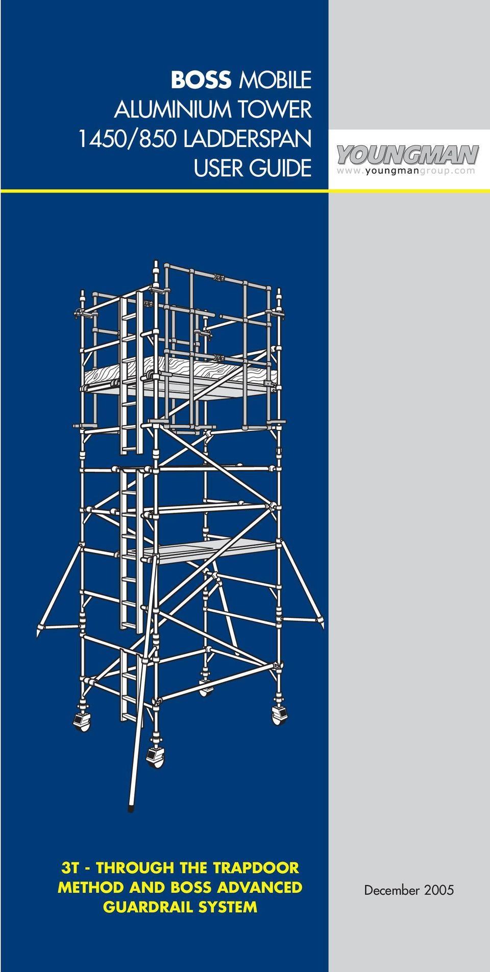 BOSS Aluminium scaffolding Tower 1450 x 2m Walk-through frame