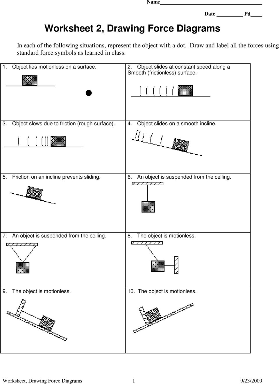 Free Body Diagram Worksheet With Answers - Wiring Site Resource Within Free Body Diagram Worksheet Answers