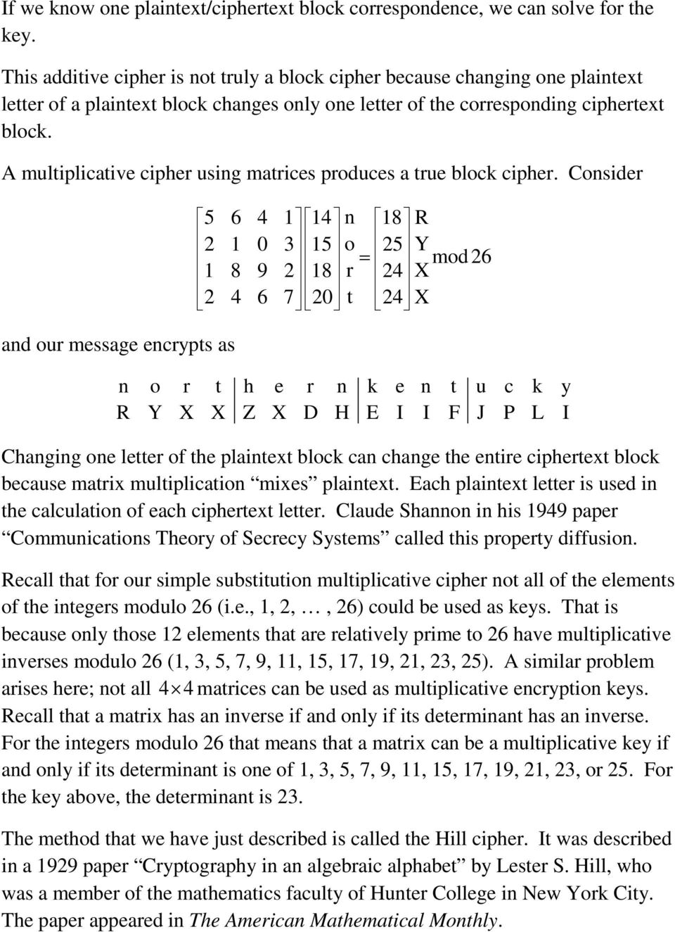 Introduction To Hill Cipher Pdf Free Download