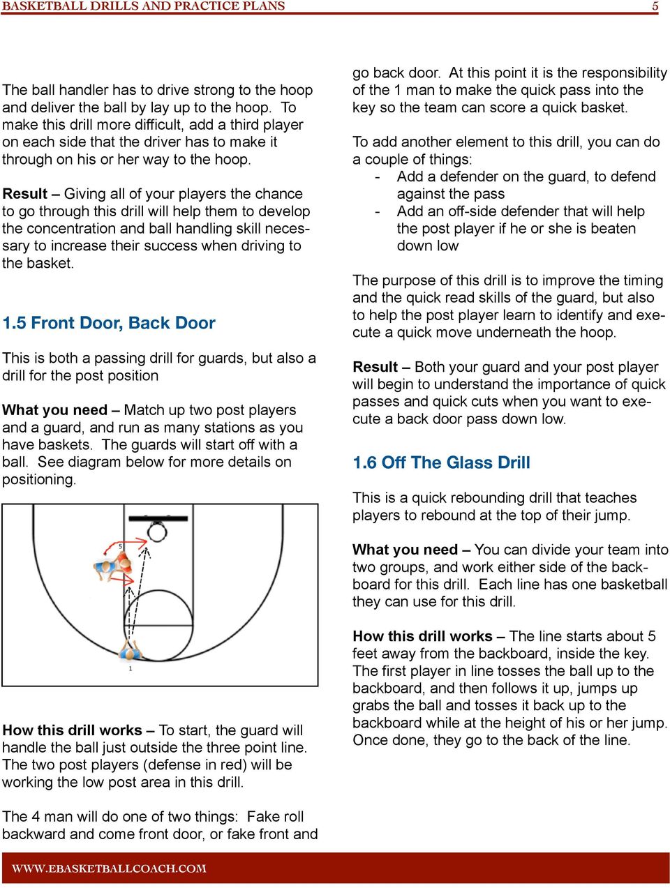 Result Giving all of your players the chance to go through this drill will help them to develop the concentration and ball handling skill necessary to increase their success when driving to the