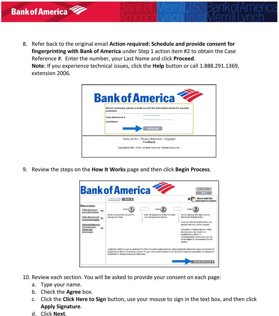 Bank of America Background Check Fingerprint Registration and Scheduling  Quick Start Guide - PDF Free Download