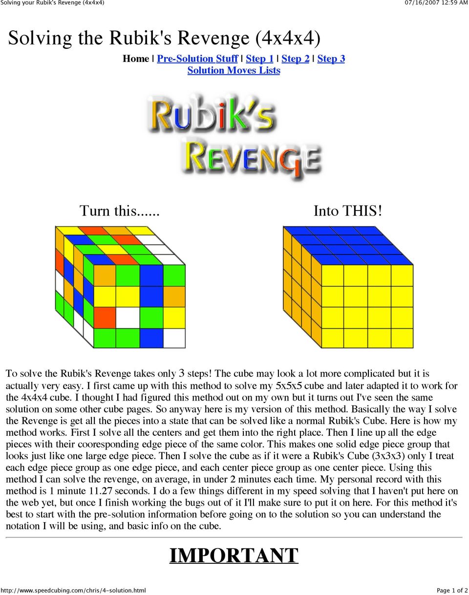 I first came up with this method to solve my 5x5x5 cube and later adapted it to work for the 4x4x4 cube.