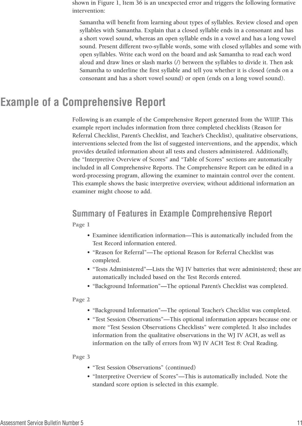Assessment Service Bulletin Number 5 Pdf Free Download Woodcock johnson iv report template