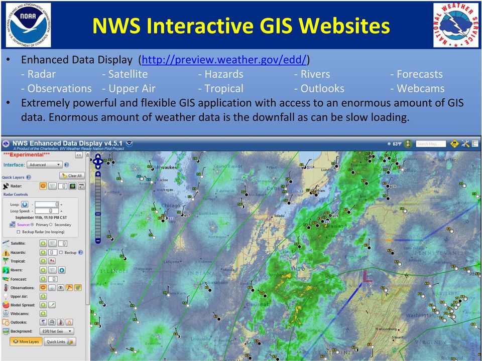 Outlooks Webcams Extremely powerful and flexible GIS application with access to an