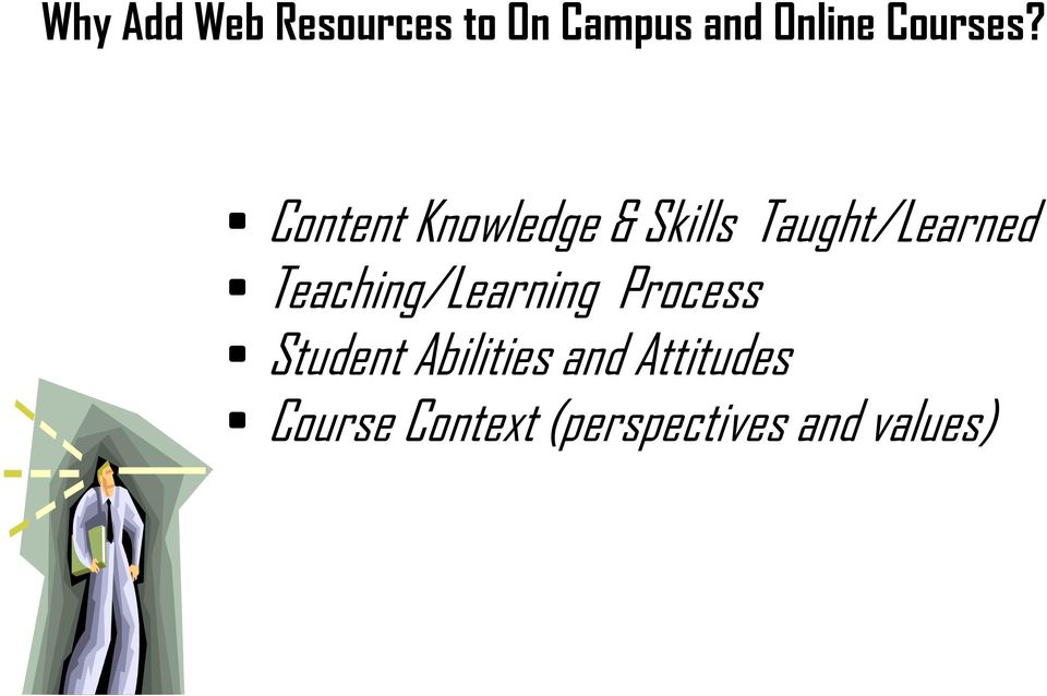 Content Knowledge & Skills Taught/Learned