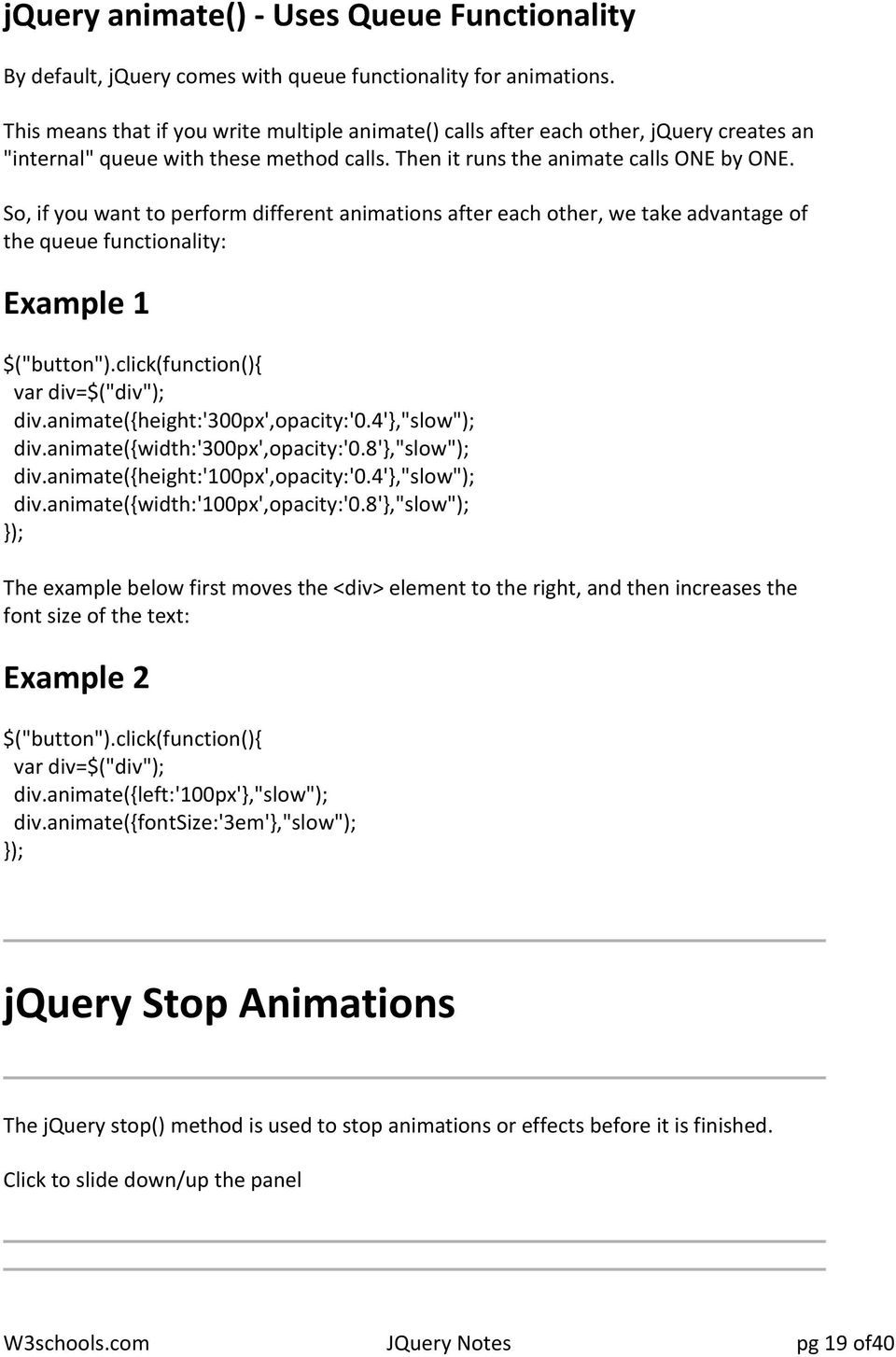 The purpose of jquery is to make it much easier to use JavaScript on your  website. - PDF Free Download