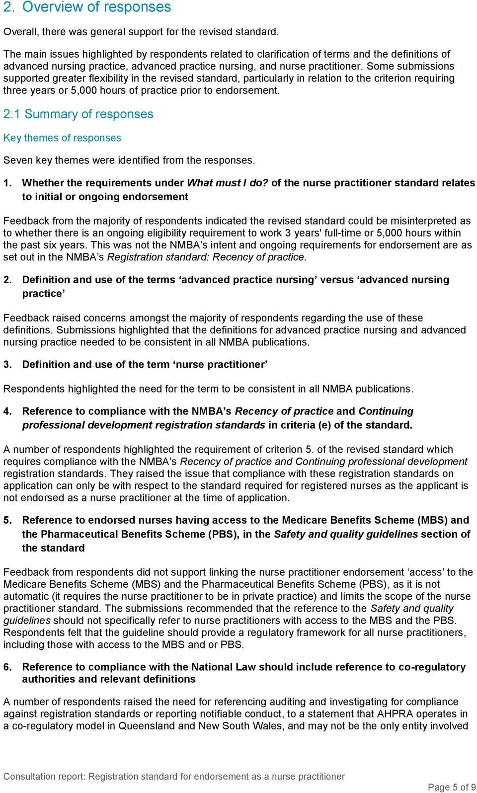 registration standard: endorsement as a nurse practitioner - pdf
