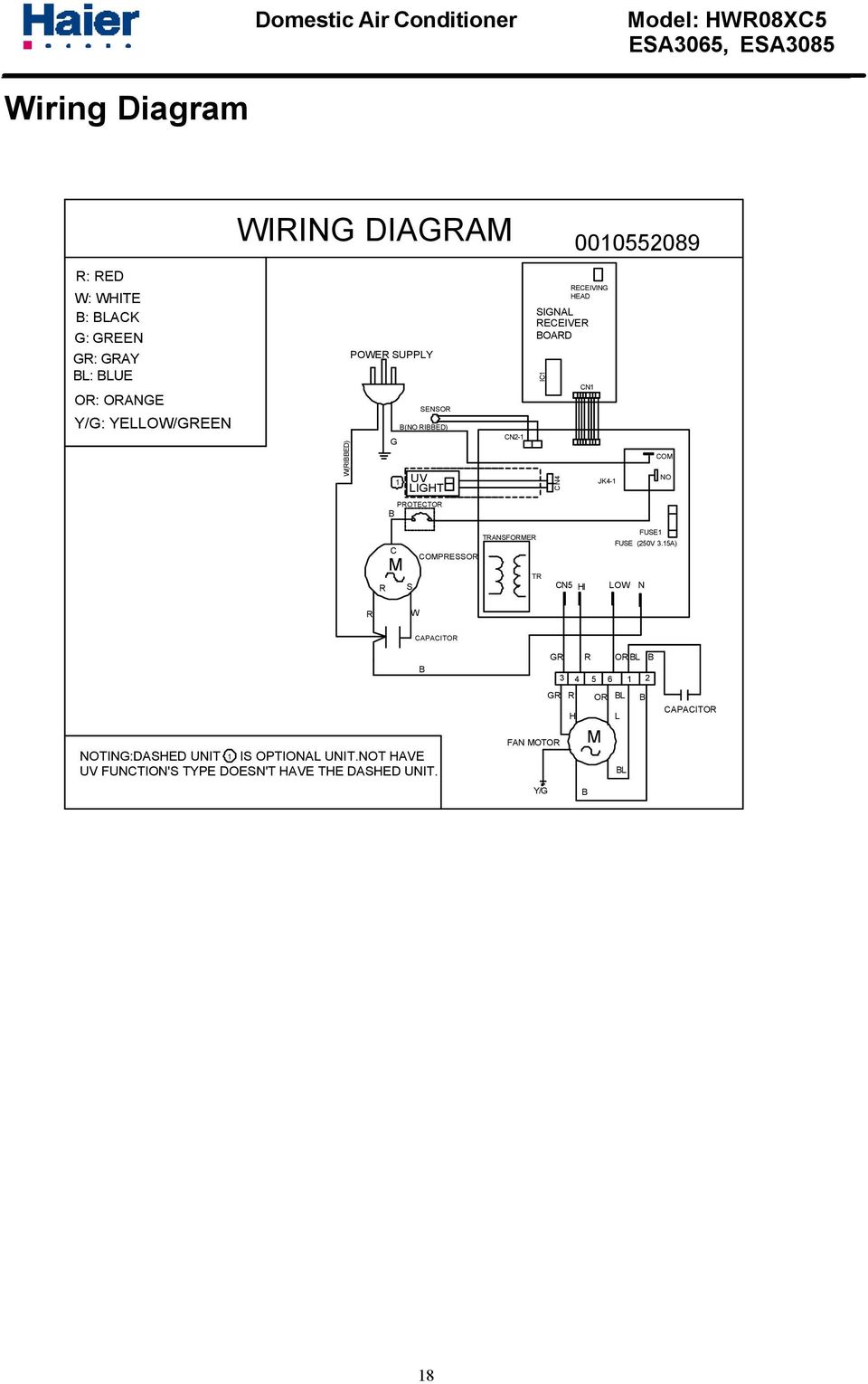 Haier Hvac Wire Diagram Wiring Diagrams Source