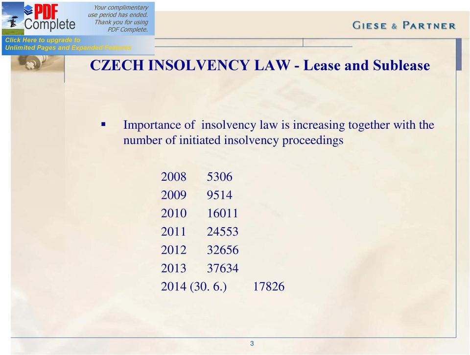 insolvency proceedings 2008 5306 2009 9514 2010