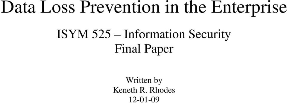 Information Security Final