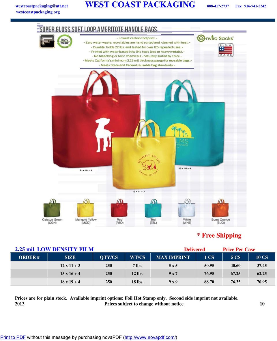 Plastic Bags 1000 Yellow Retail Shopping Merchandise Gift Bag 6 ¼” x 9 ¼” 