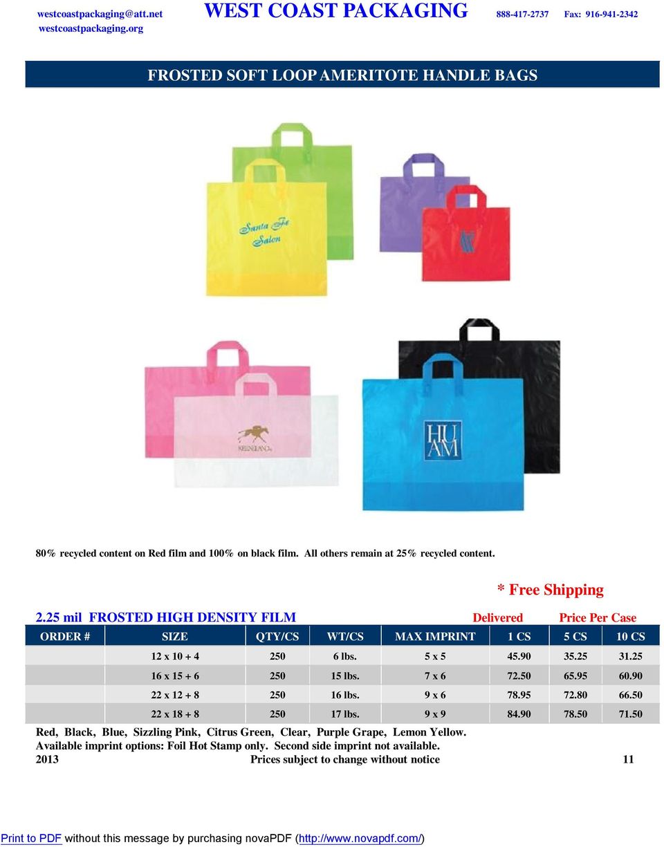 Plastic Bags 1000 Yellow Retail Shopping Merchandise Gift Bag 6 ¼” x 9 ¼” 