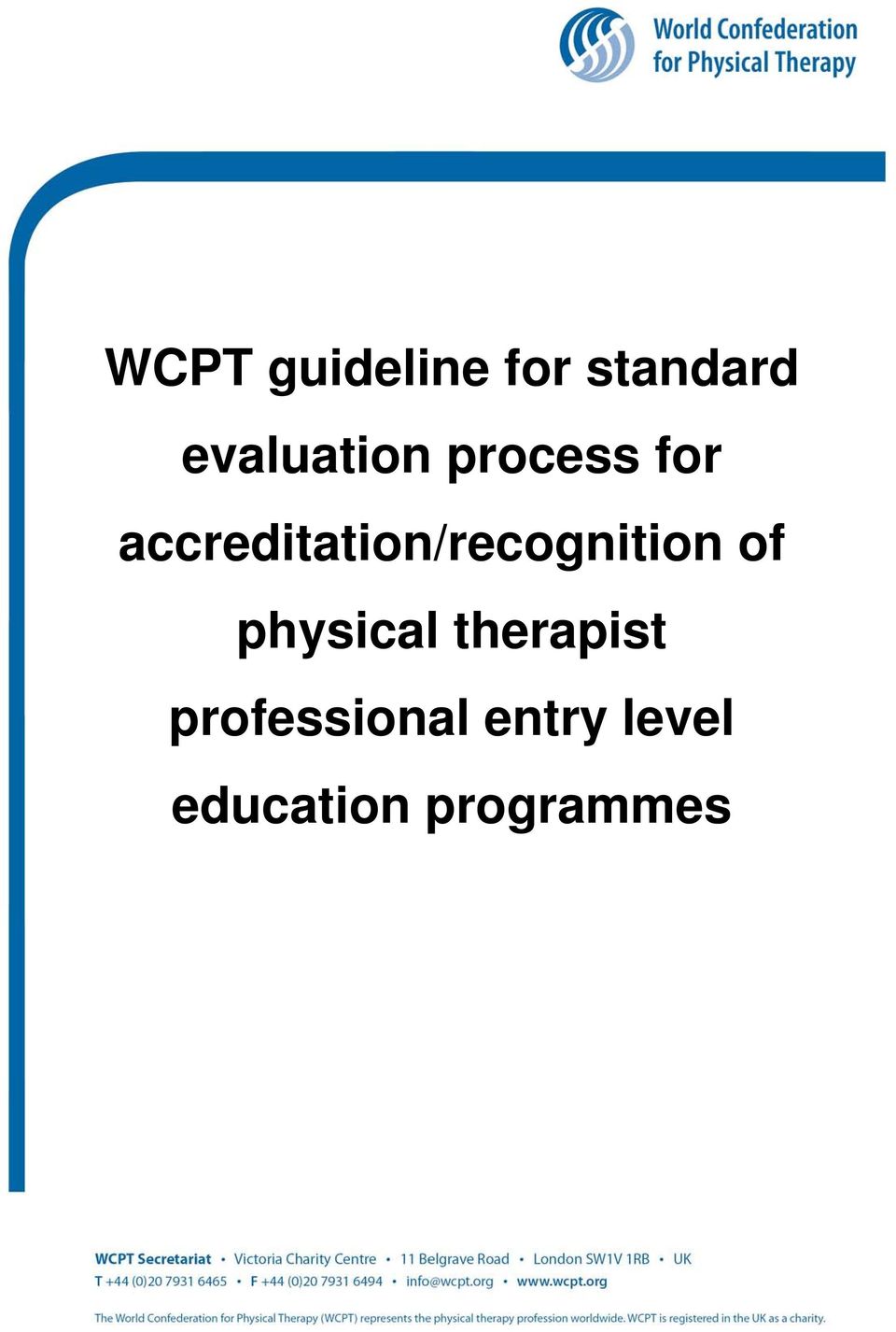 accreditation/recognition of