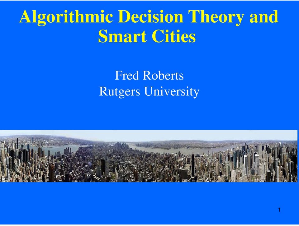 Smart Cities Fred
